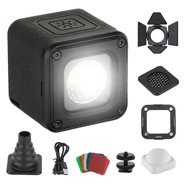SmallRig RM01 Mini LED Video Light: Waterproof, Dimmable, 8 Color Filters for GoPro, DJI, Smartphones & Cameras