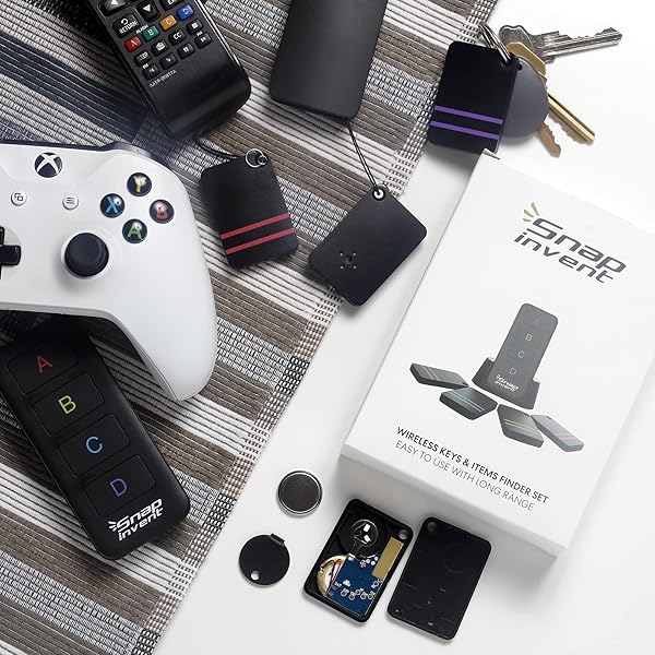 SNAP INVENT Key Finder & TV Remote Tracker: Locate Lost Keys, Purse & More with Beeper Tags - View 8 of 9