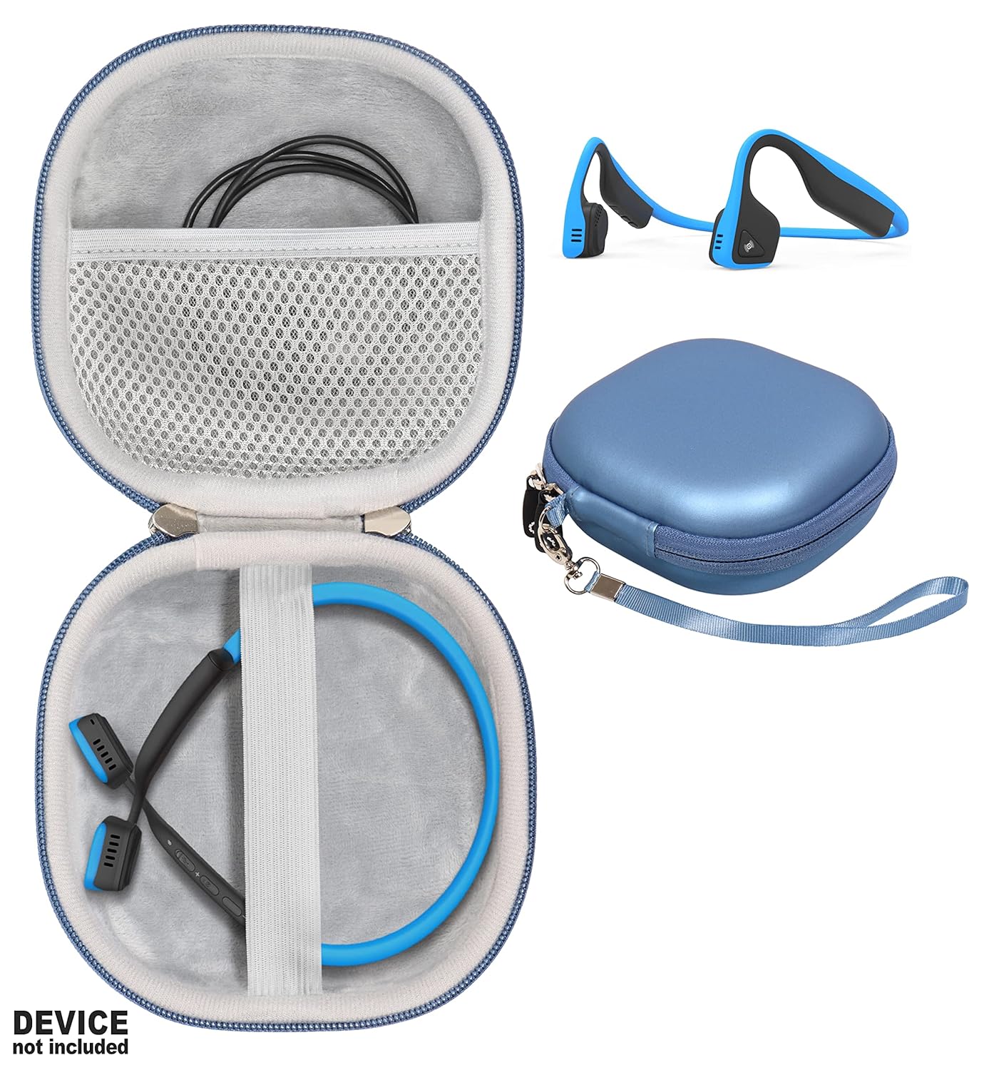 CaseSack CaseSack Bone Conduction Headphone Case Compatible with Aftershokz Aeropex Trekz Air Bluez 2 KSCAT Sades DIGICare allmity Shokz OpenRun Pro Mini OpenMove - View 6 of 6