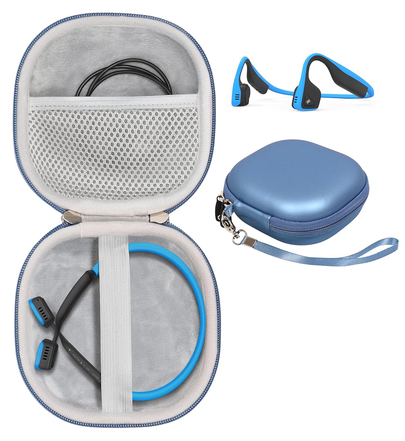 CaseSack Bone Conduction Headphone Case Compatible with Aftershokz Aeropex Trekz Air Bluez 2 KSCAT Sades DIGICare allmity Shokz OpenRun Pro Mini OpenMove