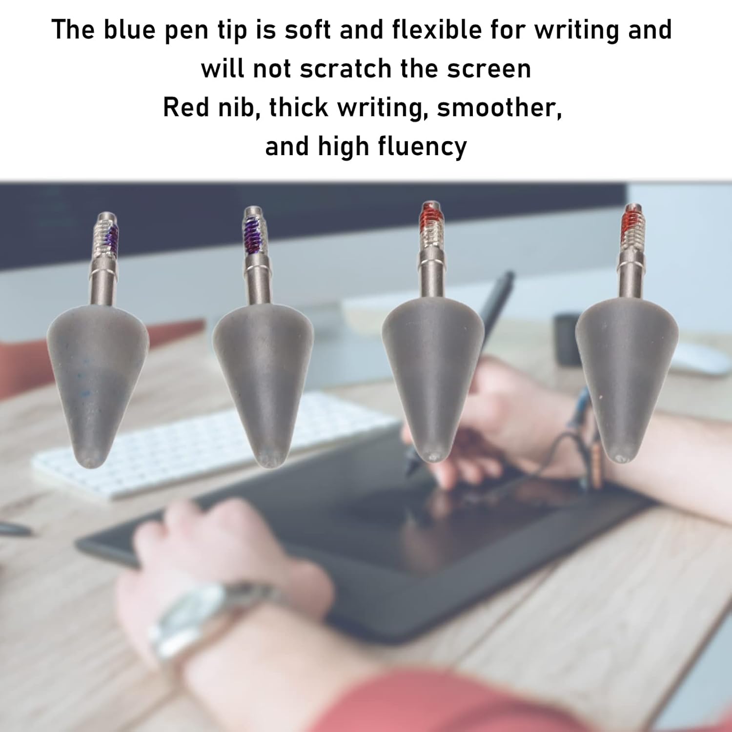 Yoidesu Yoidesu Tablet Tips 4Pcs Pencil Nib Replacement for Huawei M Pencil Honor Magic Pencil Blue Red - View 2 of 9