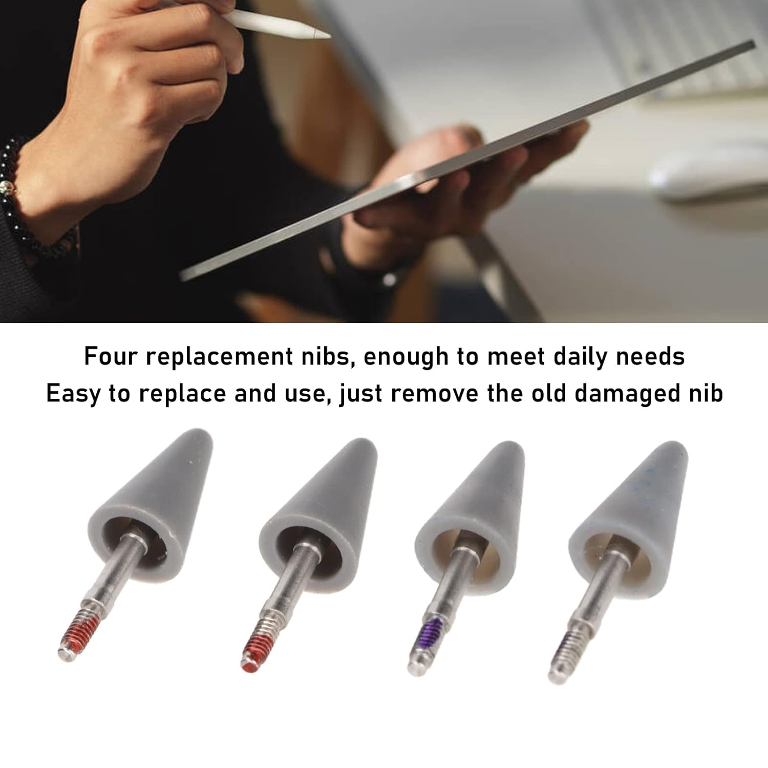 Yoidesu Yoidesu Tablet Tips 4Pcs Pencil Nib Replacement for Huawei M Pencil Honor Magic Pencil Blue Red - View 3 of 9