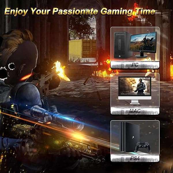 1Mii 1Mii USB Sound Card: Virtual 7.1 Surround Sound Adapter for PS4, PC, MAC - Plug & Play, No Drivers Needed - View 3 of 8