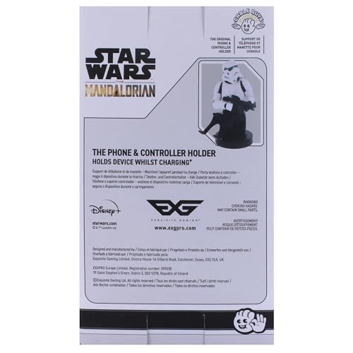 Exquisite Gaming Exquisite Gaming Mandalorian Stormtrooper: Ultimate Star Wars Phone & Controller Holder - Licensed Cable Guy Stand - View 5 of 10