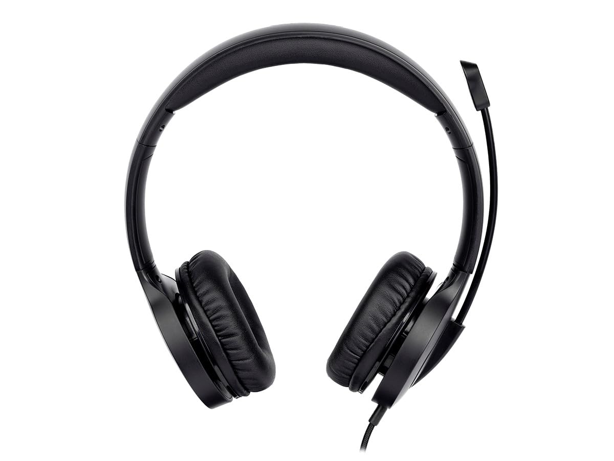 Monoprice WFH Wired On-Ear Headset with USB Controller for Work and School Lightweight Black - View 2 of 6