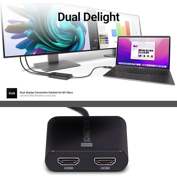 Sonnet Sonnet DisplayLink Dual 4K HDMI Adapter: Enhance Your Multi-Monitor Setup Today! - View 3 of 7