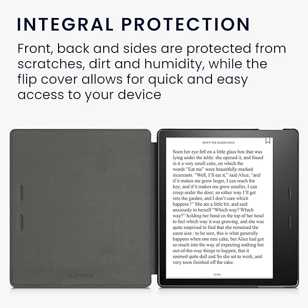 kwmobile KWMobile Dandelion Love Grey Cover for Kindle Oasis 10th Gen - Stylish eReader Case - View 6 of 9