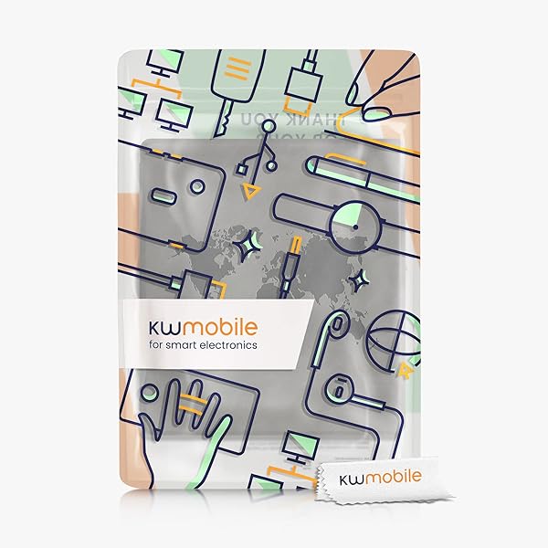 kwmobile KWMobile Kindle Oasis 10th Gen Cover - Stylish eReader Case in Travel Outline Grey - View 9 of 9