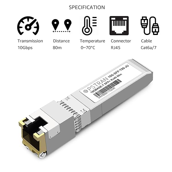 OPSTRAN OPSTRAN 10GBASE-T SFP+ RJ45 Copper Transceiver for Juniper EX/QFX/SRX - 80m Cat6a/7 Compatibility - View 4 of 8