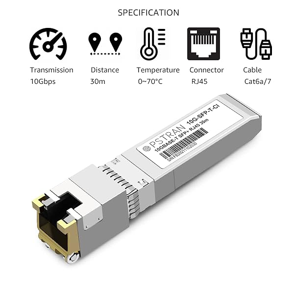 OPSTRAN OPSTRAN 10GBASE-T SFP+ RJ45 Copper Transceiver Module for Cisco - 10 Pack, 30m Cat6a/7 Compatibility - View 4 of 9