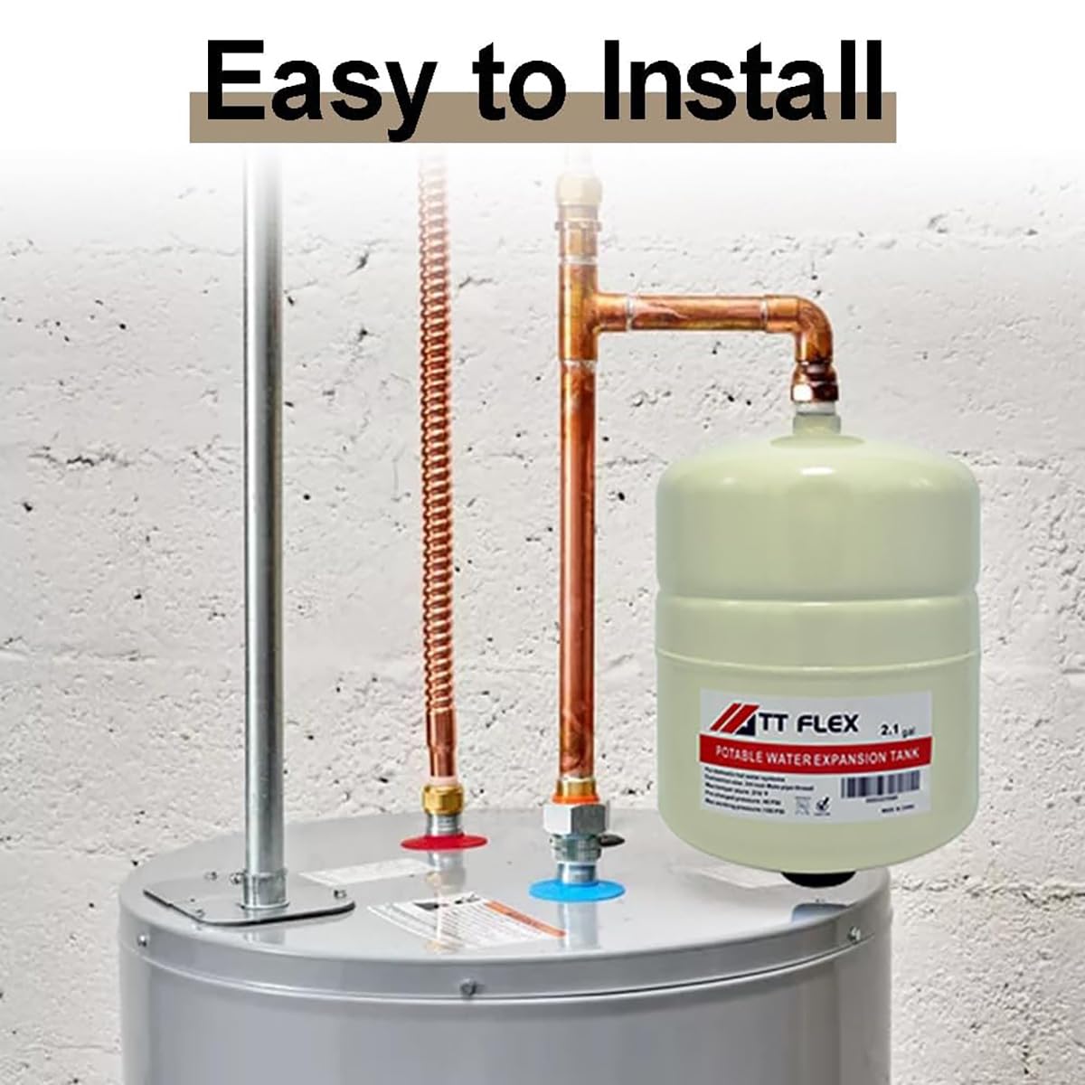 TT FLEX TT FLEX 2.1 Gallon Potable Thermal Expansion Tank for Water Heater with 3/4 in MNPT Connection - View 5 of 6