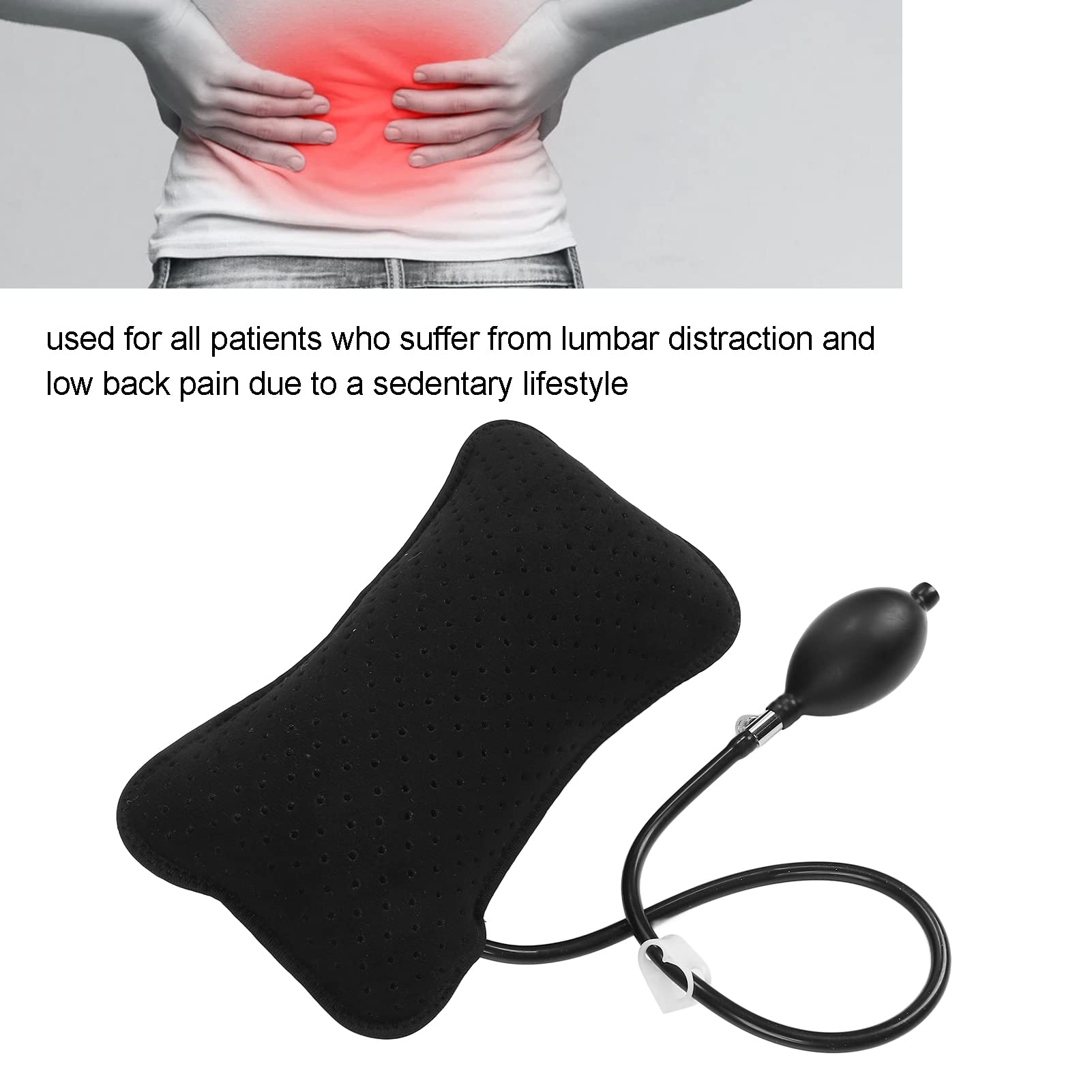 Sonew Sonew Inflatable Lumbar Support Pillow Washable Breathable Portable Back Pain Relief Waist Support - View 6 of 9