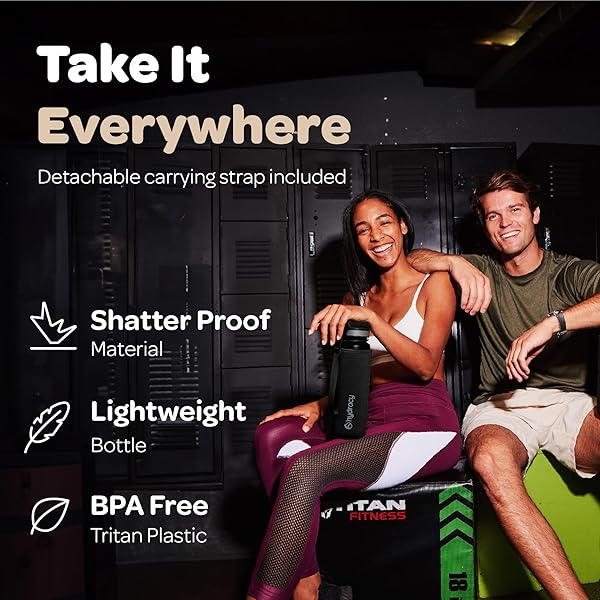 Hydracy Hydracy 32 oz Water Bottle with Time Marker & Straw - Perfect Reusable Gym & Bike Bottle Gift - View 5 of 11