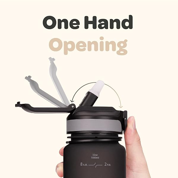 Hydracy Hydracy 32 oz Water Bottle with Time Marker & Straw - Perfect Reusable Gym & Bike Bottle Gift - View 9 of 11