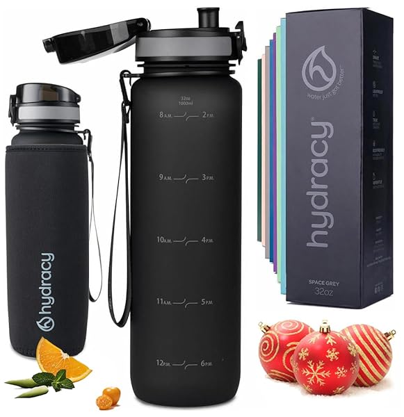 Hydracy Hydracy 32 oz Water Bottle with Time Marker & Straw - Perfect Reusable Gym & Bike Bottle Gift - View 3 of 11