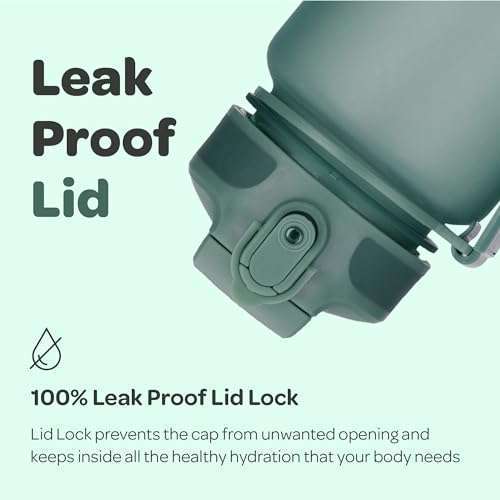 Hydracy Hydracy 32 Oz Motivational Water Bottle with Time Markers & Straw - BPA Free, Leak Proof, Ideal for Fitness & Outdoor Activities - View 6 of 10