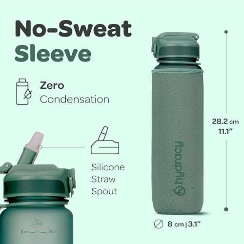 Hydracy Hydracy 32 Oz Motivational Water Bottle with Time Markers & Straw - BPA Free, Leak Proof, Ideal for Fitness & Outdoor Activities - View 7 of 10