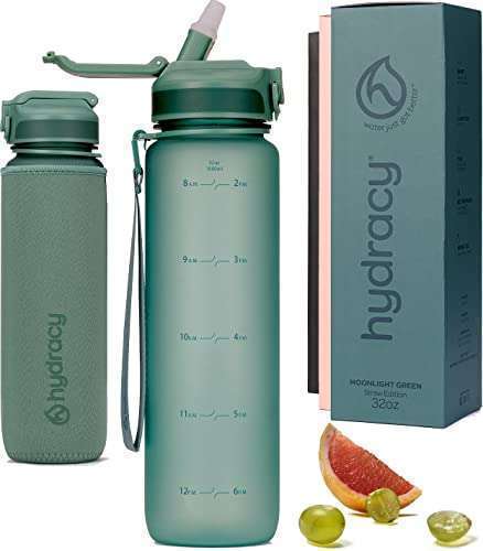 Hydracy Hydracy 32 Oz Motivational Water Bottle with Time Markers & Straw - BPA Free, Leak Proof, Ideal for Fitness & Outdoor Activities - View 2 of 10