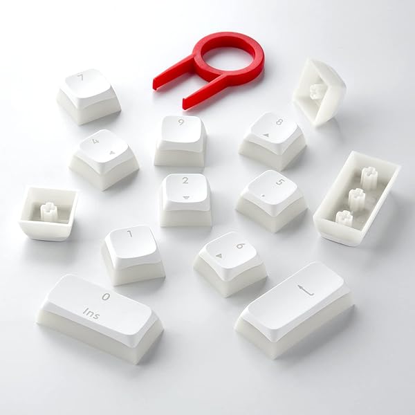 GUNMJO Gunmjo Golf Pudding PBT Doubleshot Keycaps for Gaming Keyboard Cherry MX Switches Spherical PBT OEM Profile 111 Keys White Color - View 3 of 8