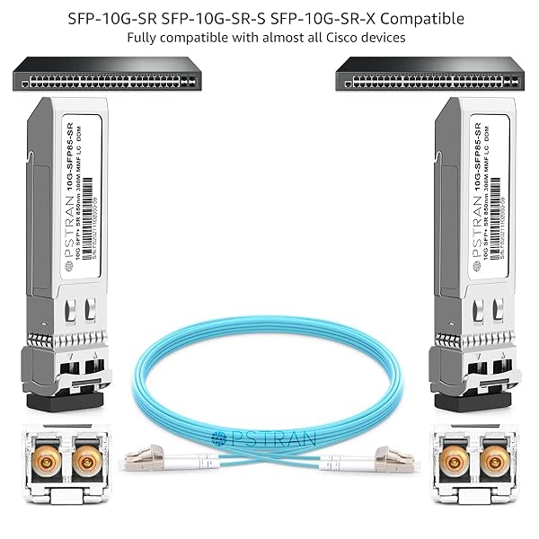 OPSTRAN OPSTRAN 10GBASE-SR SFP+ Transceiver Module for Cisco - 850nm 300m DDM Duplex LC MMF - 10 Pack - View 5 of 7