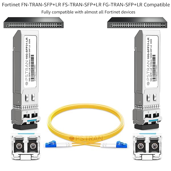 OPSTRAN OPSTRAN 10GBASE-LR SFP+ Transceiver for Fortinet FN-TRAN-SFP+LR - 1310nm, 10km, DDM Duplex LC SMF Compatibility - View 6 of 8
