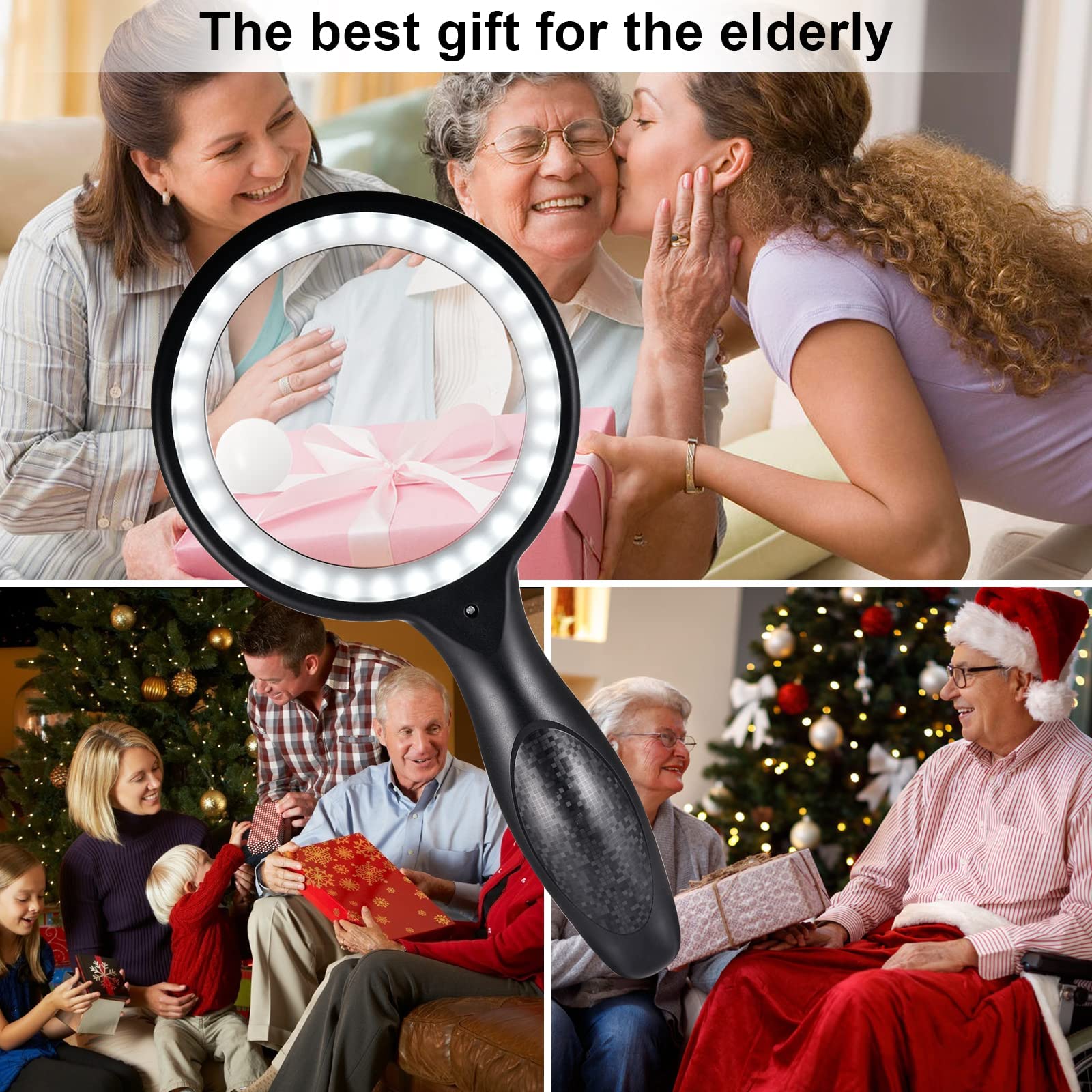 Xccbbow 30x 60x Magnifying Glass with Light and 33 LEDs for Easy Reading and Detailed Viewing - View 6 of 8