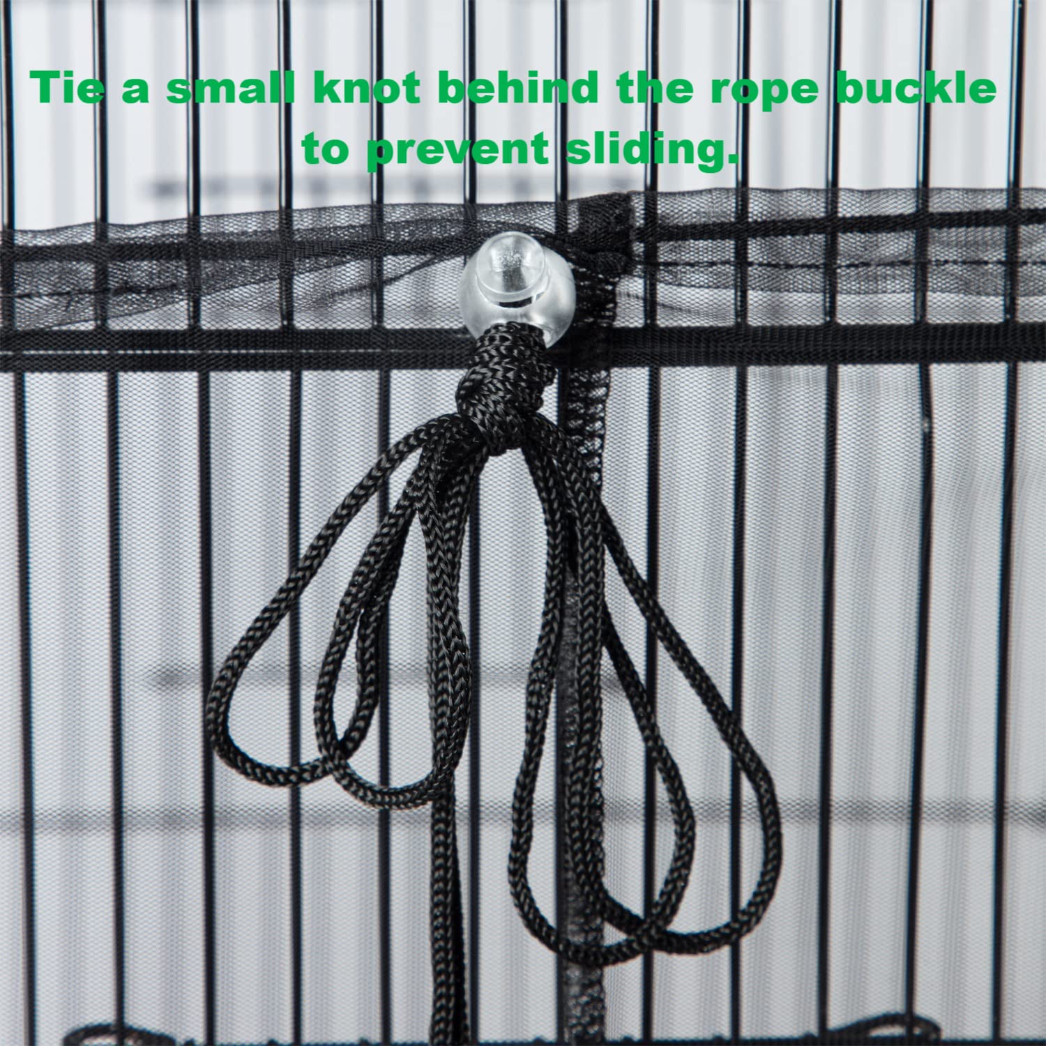 KFPPLXQ KFPPLXQ Adjustable Bird Cage Netting Seed Catcher Large Soft Breathable Mesh for Indoor Round Square Cages 80 to 118 Inch Circumference - View 2 of 9