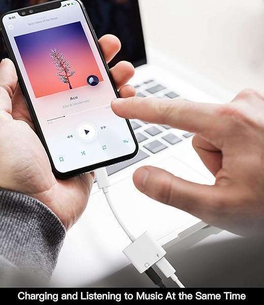Kefiany 2-Pack Lightning to 3.5mm Headphone Adapter for iPhone - Audio & Charger Splitter Dongle for iPhone 13, 12, 11, Pro Max, XS, SE, 7, 8 Plus - View 4 of 8