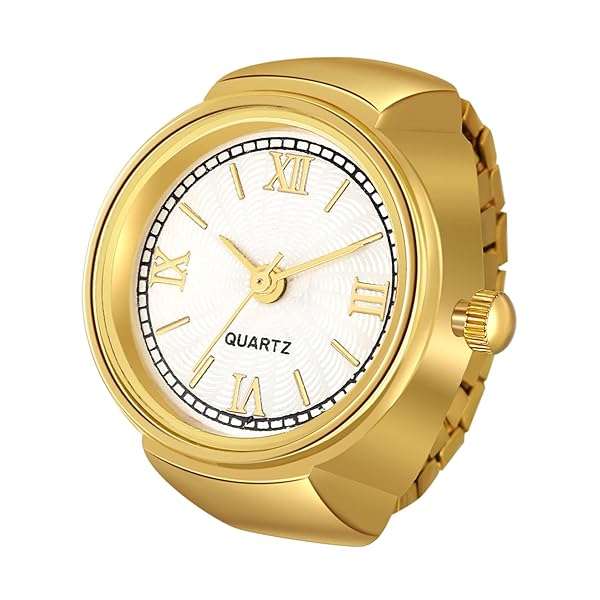 JewelryWe Stylish Elastic Band Quartz Ring Watches for Men & Women - Perfect Valentine's Day Gift!