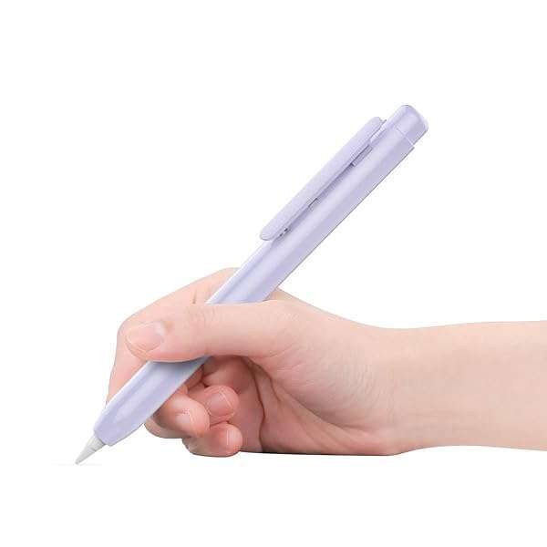 MoKo MoKo Holder Case for Apple Pencil 1st Gen & iPad 10th/9th/8th/6th Gen - Taro Purple, Retractable Tip Cap