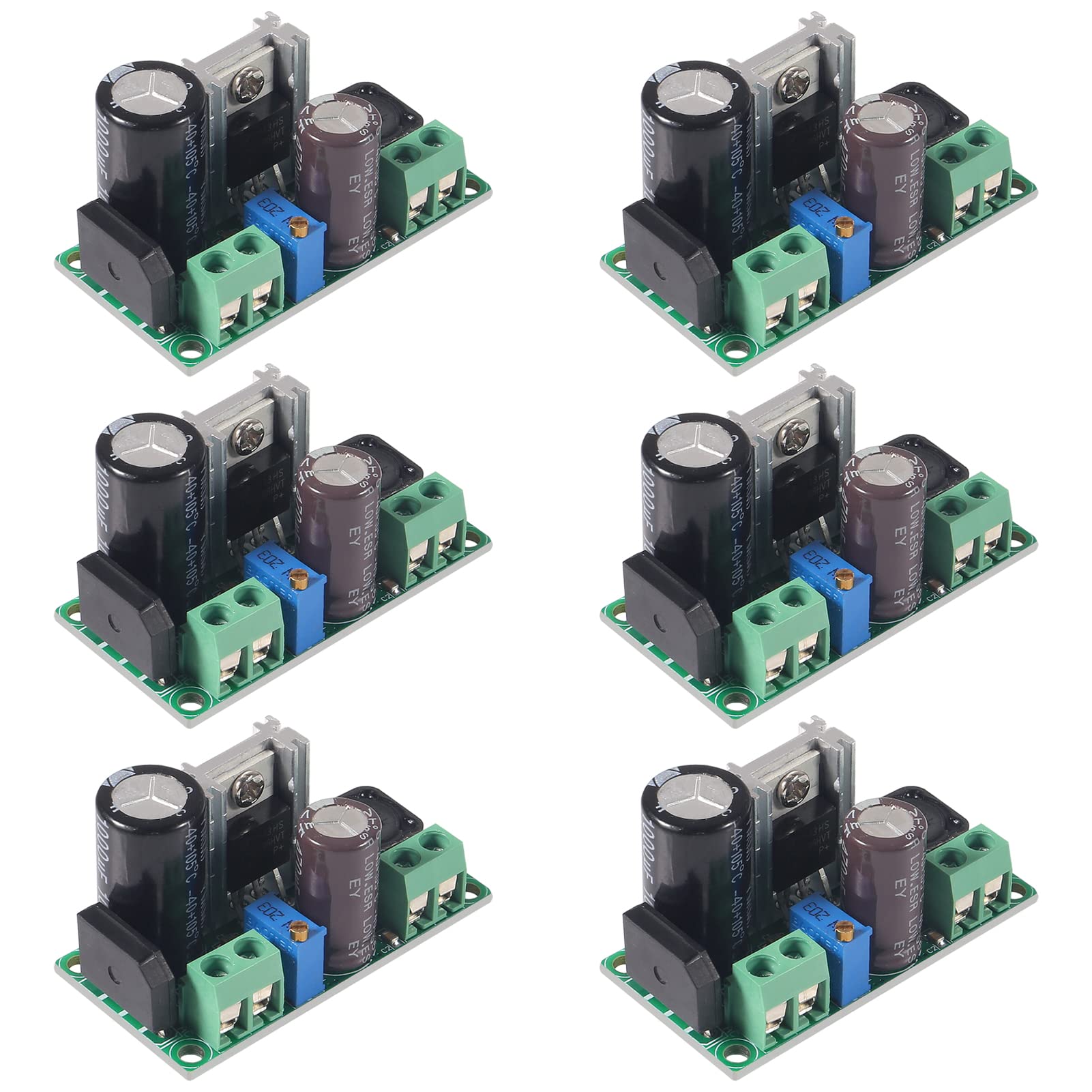 ACEIRMC 6pcs AC DC to DC Step Down Buck Converter Voltage Regulator Board Adjustable Power Supply Module 2A for 5V to 48V