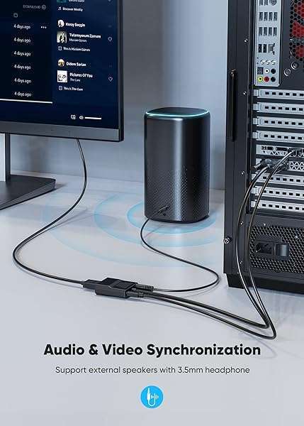 FOINNEX FOINNEX VGA to HDMI Adapter with Audio - 1080P Converter for PC, Laptop, Projector to TV/Monitor - 1.5FT Cable - View 5 of 8