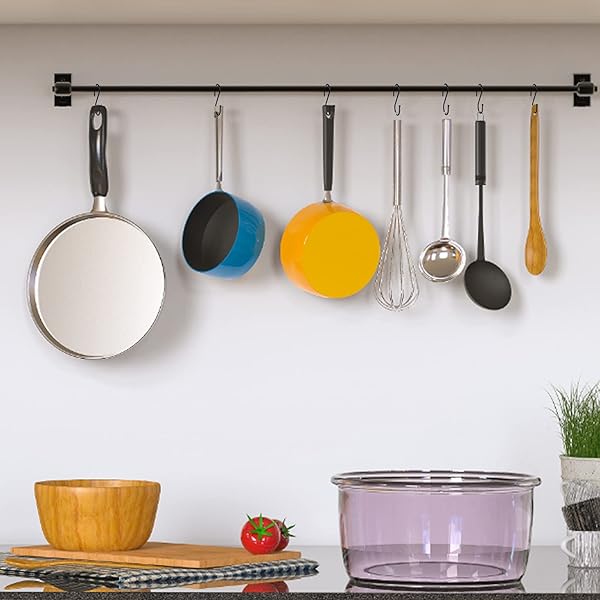 DINGEE 30 Pack Heavy Duty S Hooks - Black Metal S Shaped Hooks for Clothes, Plants, Jewelry & More | 3.5 Inch Durable Hanging Solution - View 6 of 8