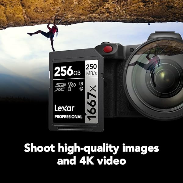 Lexar Lexar 256GB Professional 1667x SDXC Memory Cards (2-Pack) - UHS-II, 4K Video, 250MB/s Read Speed for Photographers & Videographers - View 5 of 9