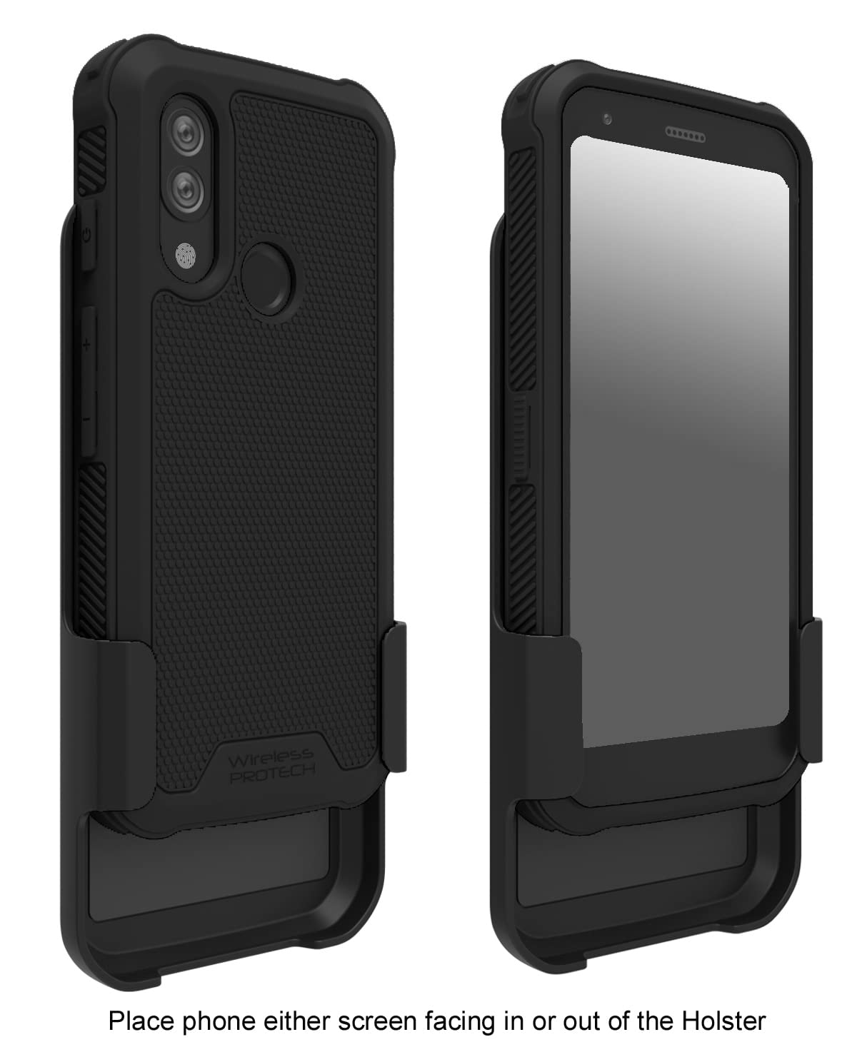 Wireless PROTECH Wireless ProTech Case for CAT S62 PRO and S62 with Rotating Belt Clip Holster Durable Flexible Protective Combo Black - View 2 of 9