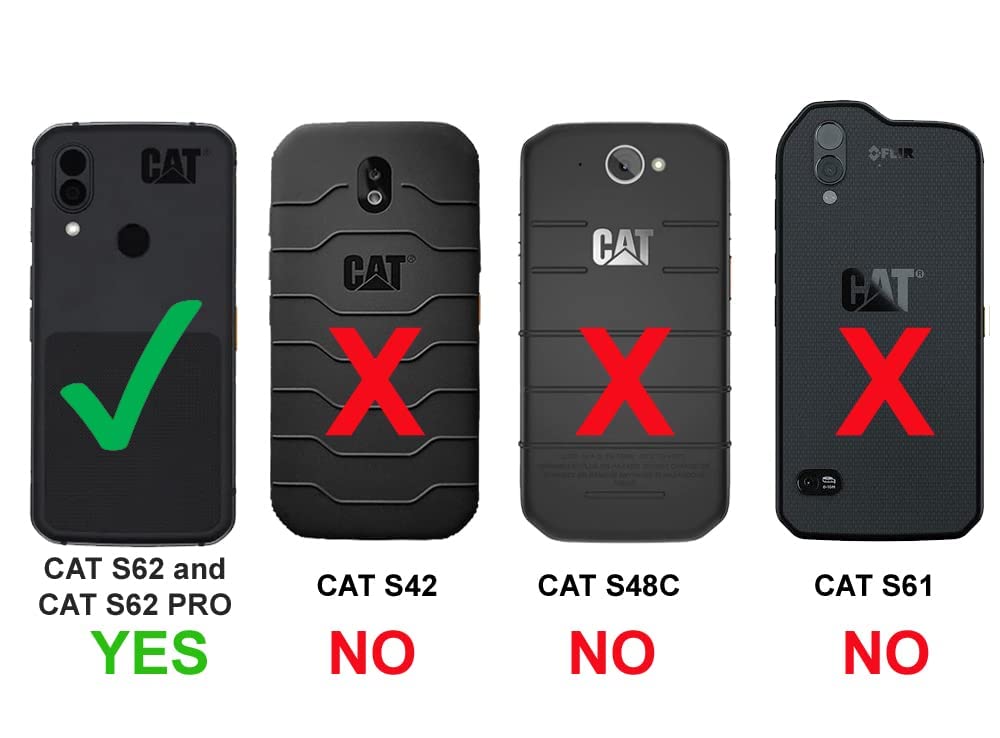 Wireless PROTECH Wireless ProTech Case for CAT S62 PRO and S62 with Rotating Belt Clip Holster Durable Flexible Protective Combo Black - View 9 of 9