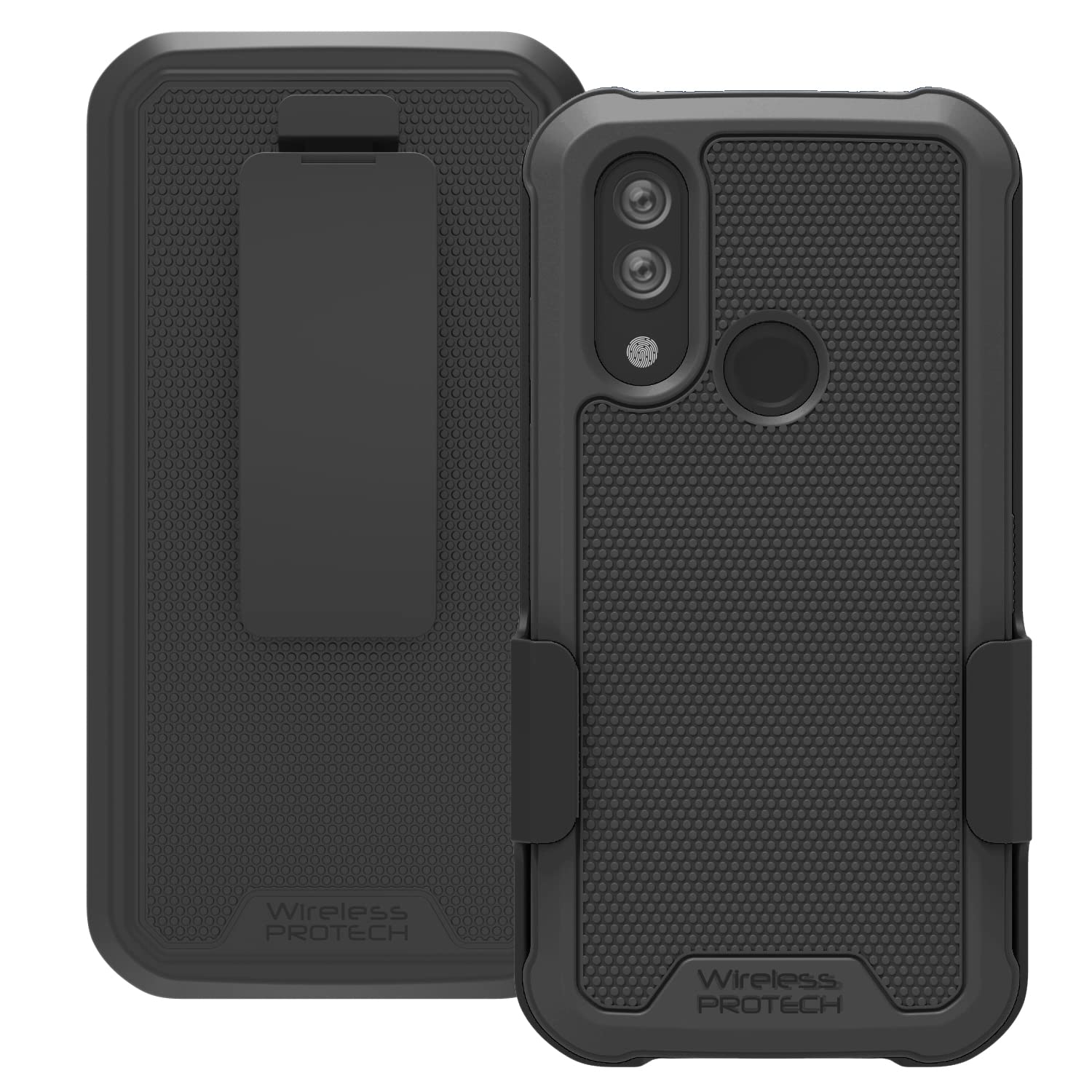 Wireless PROTECH Wireless ProTech Case for CAT S62 PRO and S62 with Rotating Belt Clip Holster Durable Flexible Protective Combo Black