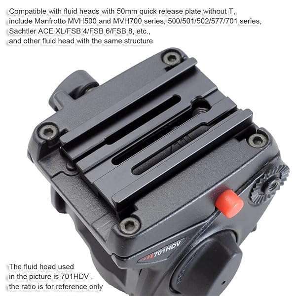 iShoot iShoot Quick Release Plate Adapter: Convert 39mm Arca-Swiss to 50mm Manfrotto/Sachtler for Tripod Fluid Heads - View 6 of 10