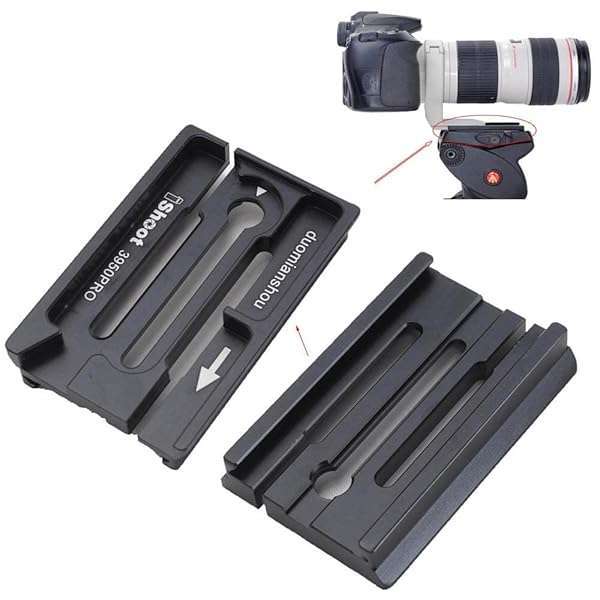 iShoot iShoot Quick Release Plate Adapter: Convert 39mm Arca-Swiss to 50mm Manfrotto/Sachtler for Tripod Fluid Heads - View 2 of 10