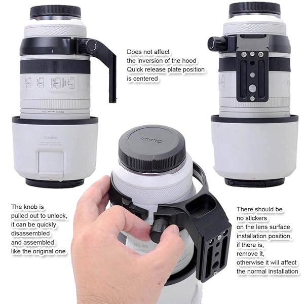 iShoot iShoot Metal Lens Collar for Canon RF 100-500mm - Arca-Swiss Quick Release Tripod Mount - View 6 of 9