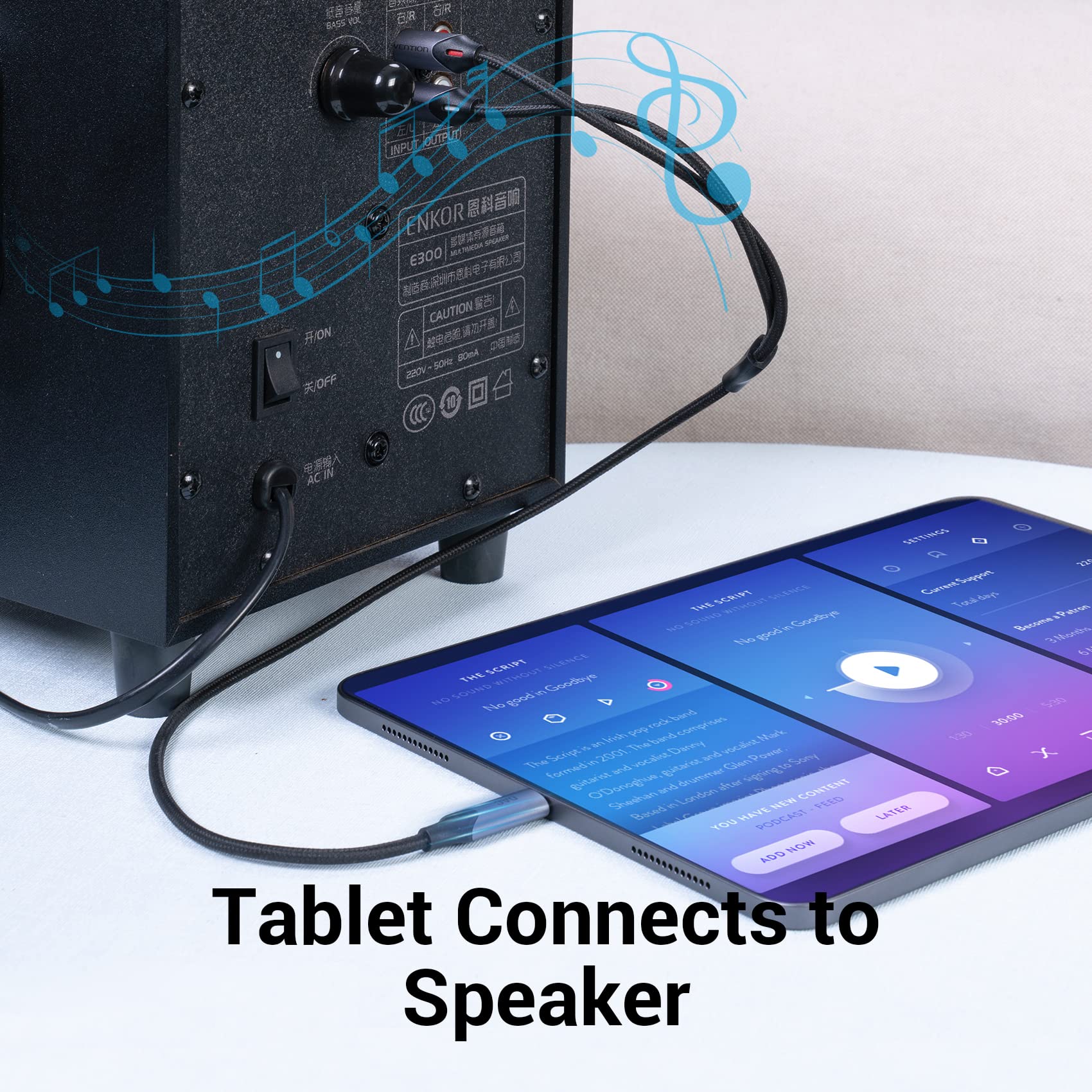 VENTION VENTION USB C to RCA Audio Cable - 3m Type-C to 2RCA Adapter for Car Stereo, Home Theater & More - View 3 of 9