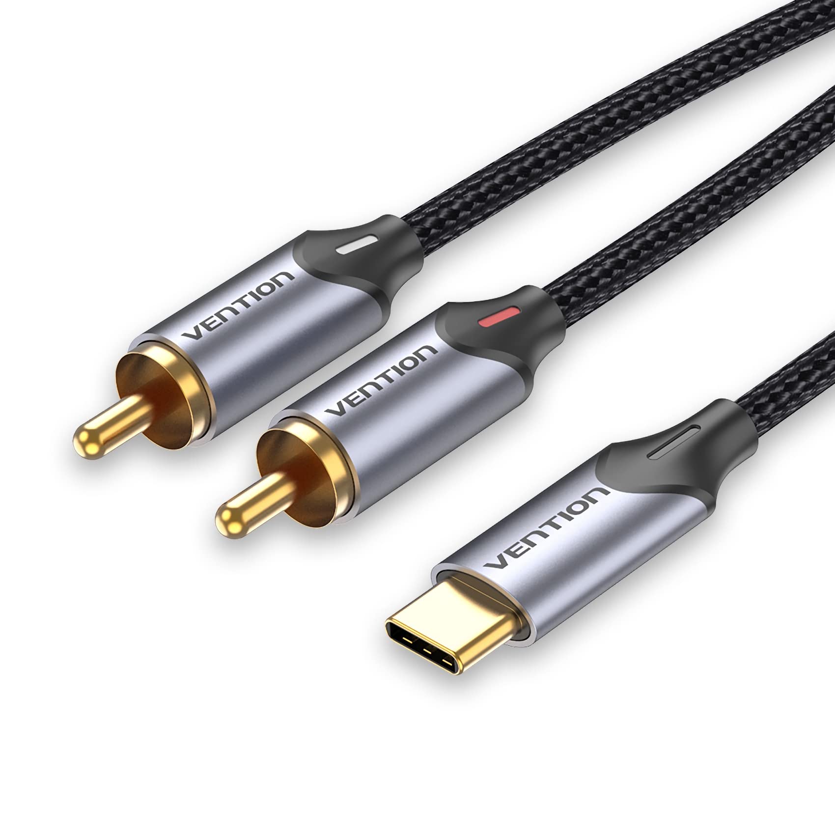 VENTION VENTION USB C to RCA Audio Cable - 3m Type-C to 2RCA Adapter for Car Stereo, Home Theater & More