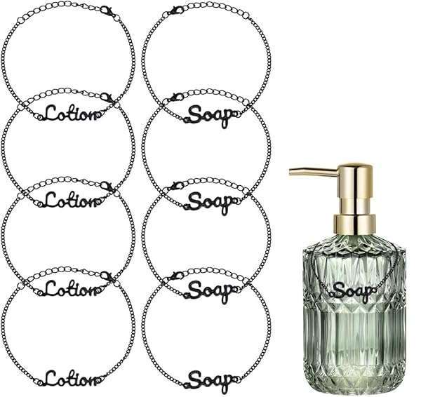 OLYCRAFT OLYCRAFT 8Pcs Vintage Soap & Lotion Label Tags - Rustic Black Decor for Kitchen & Bathroom