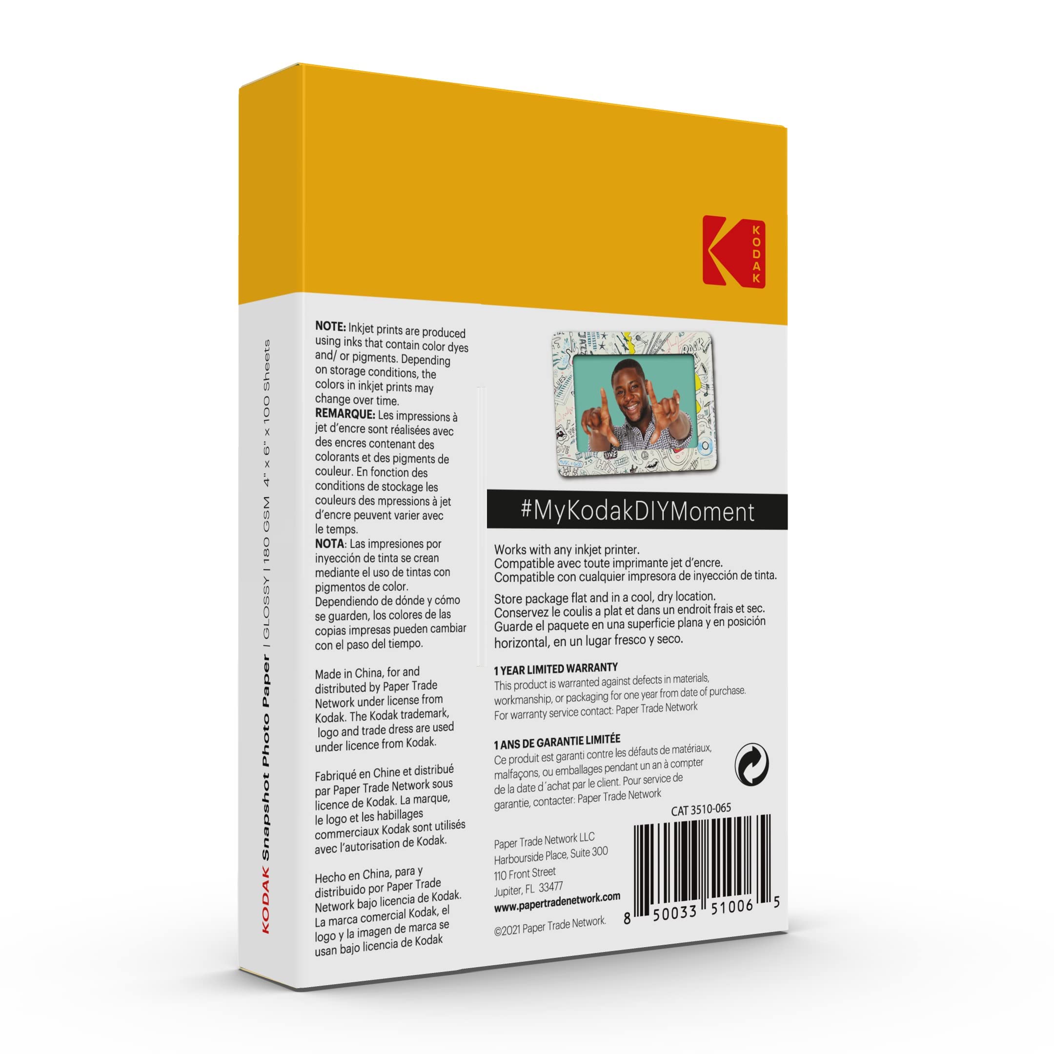 KODAK KODAK Photo Paper Gloss 4x6 100 Count High Quality for Stunning Prints Not Compatible with Kodak Dock Printer - View 3 of 8