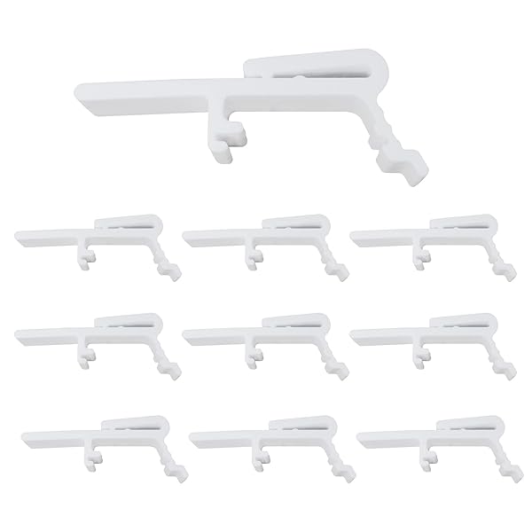ZZLZX ZZLZX 8PCS Vertical Blind Dust Cover Clips - Fits 1.5 & 1.56 Inch Rails | Durable Curtain Bracket Holders
