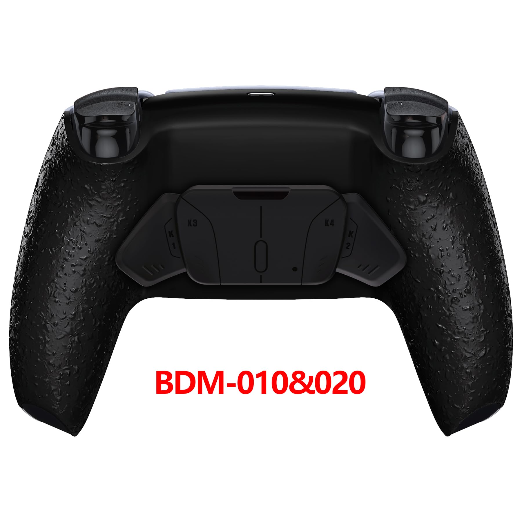 eXtremeRate eXtremeRate Textured Black Programmable RISE4 Remap Kit for PS5 Controller Upgrade Board Redesigned Back Shell and 4 Back Buttons - View 4 of 8