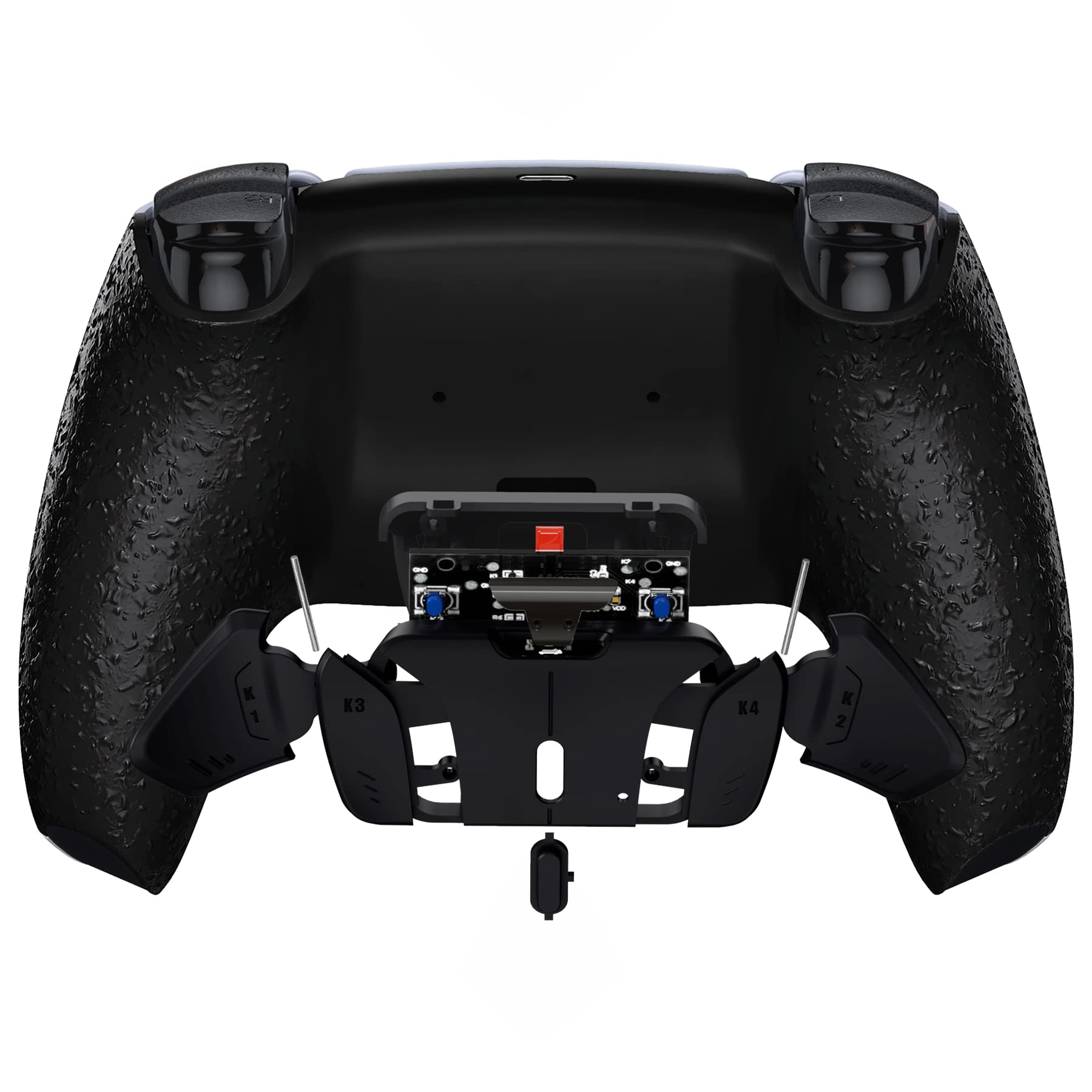 eXtremeRate eXtremeRate Textured Black Programmable RISE4 Remap Kit for PS5 Controller Upgrade Board Redesigned Back Shell and 4 Back Buttons - View 7 of 8