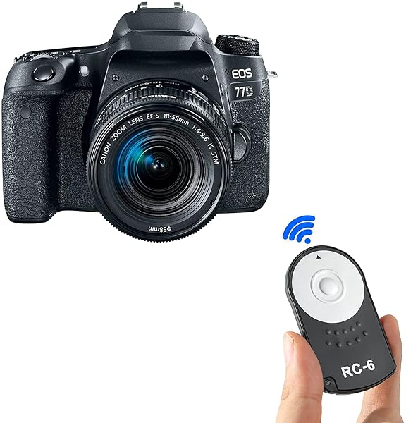 Oxumii RC-6 Camera Remote Shutter Release for Canon 77D, 5DSR, 760D, 70D, 80D, 6D2, 5D3, 5D4 - Black Remote Control - View 5 of 7