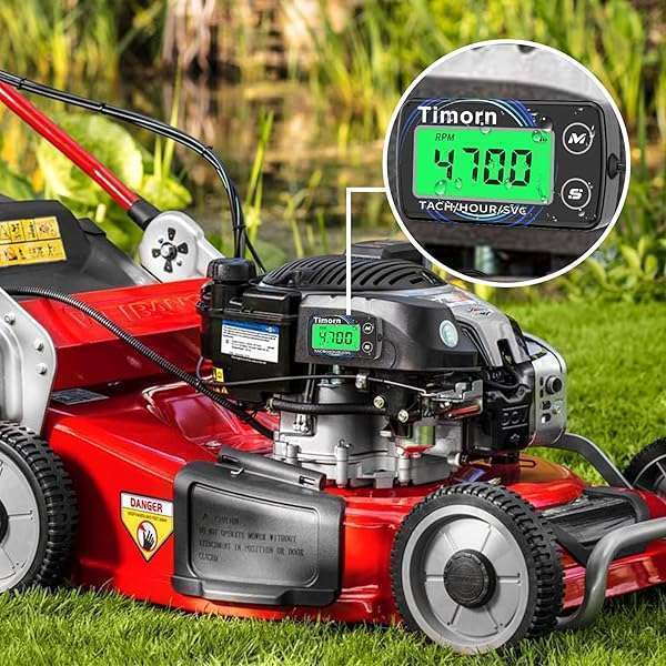 Timorn Timorn Digital Tachometer & Hour Meter: Waterproof RPM Meter for Dirt Bikes, Chainsaws, Lawn Mowers & More - View 6 of 8