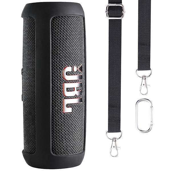 co2CREA Soft Silicone Case for JBL Flip 6 - Durable Black Replacement Cover